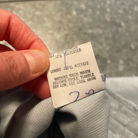 Vintage NOS Tomboy Corduroy High Waist Pants Womens 7 25 Blue 60s 70s Western - Picture 7 of 13